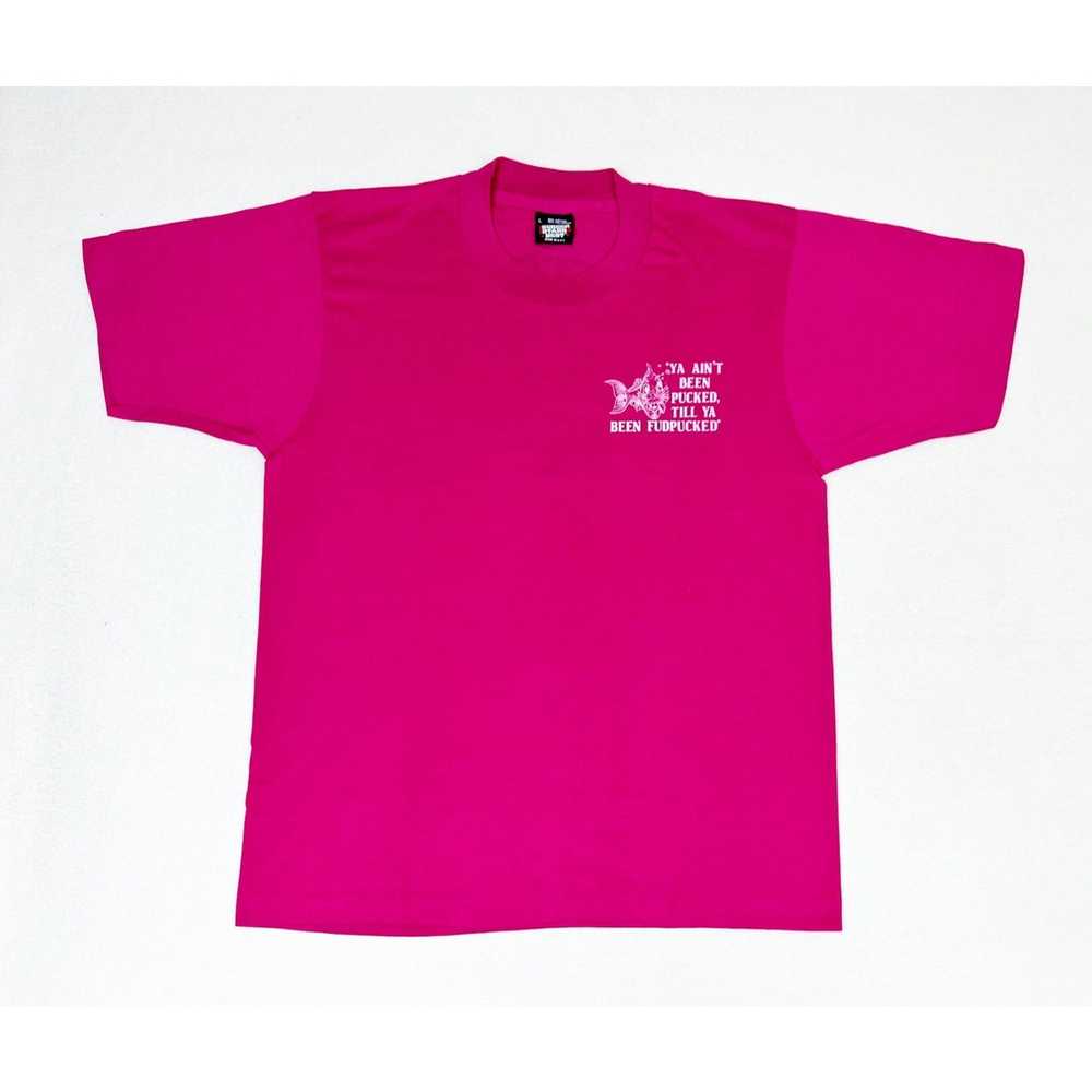 Vintage Vintage Fudpuckers T-Shirt Large Pink Bar… - image 2