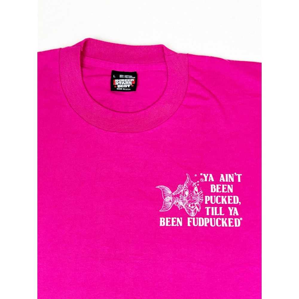 Vintage Vintage Fudpuckers T-Shirt Large Pink Bar… - image 5