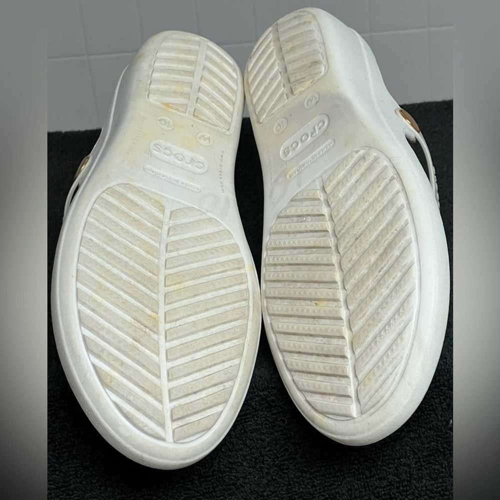 Crocs Crocs Sandals 10 Sanrah Cream Gold Medallio… - image 7