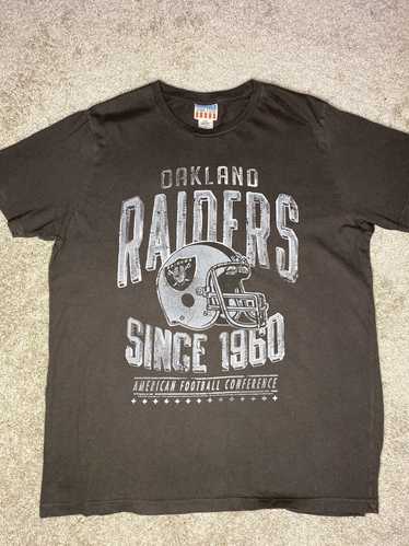 Oakland Raiders Majestic Mens M Gray Tshirt NFL AFC West Football