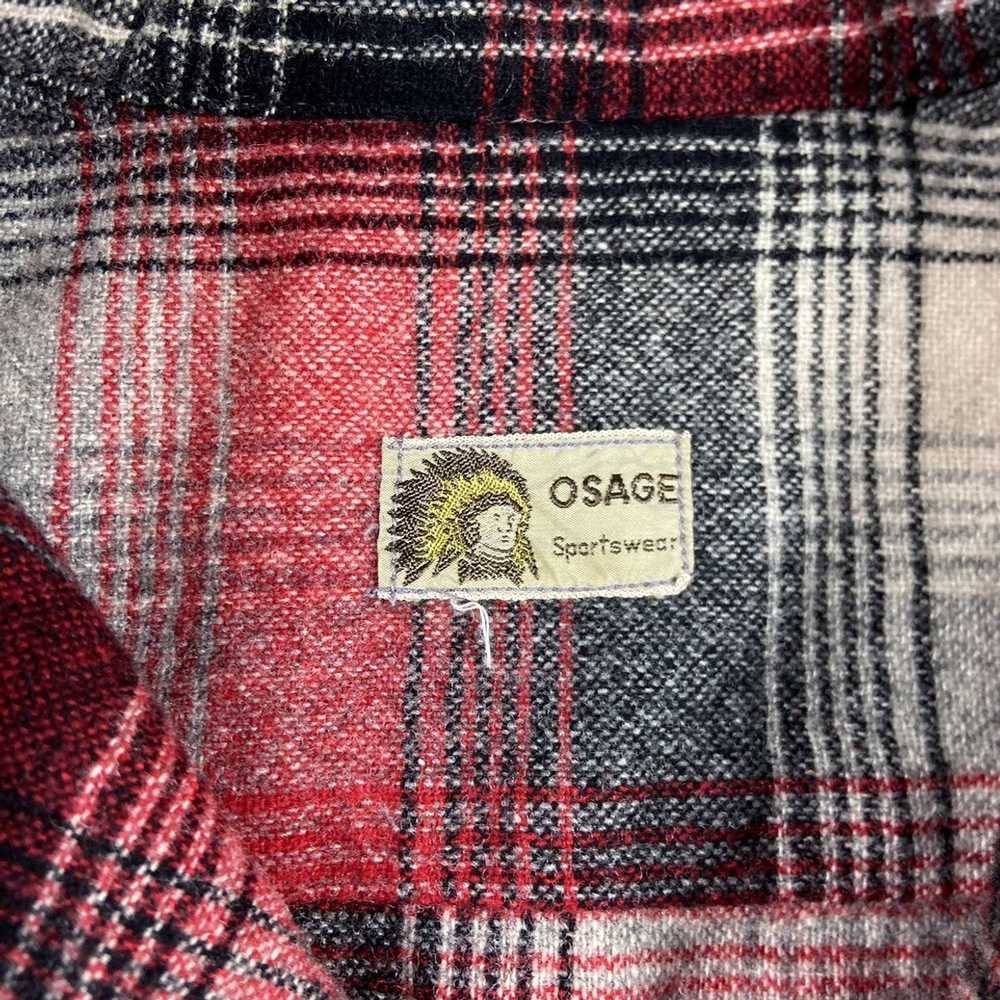 Flannel × Made In Usa × Vintage Vintage 40s Osage… - image 4
