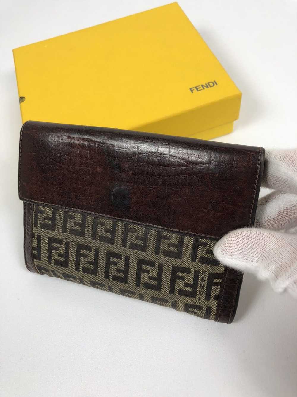Fendi Fendi zucca monogram leather bifold wallet - image 2