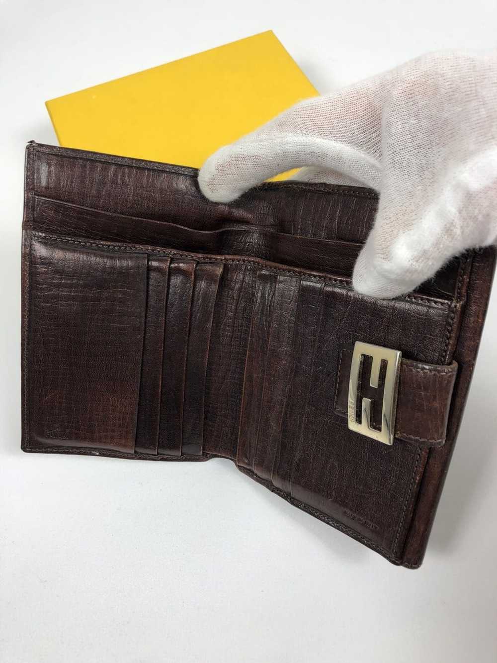Fendi Fendi zucca monogram leather bifold wallet - image 3