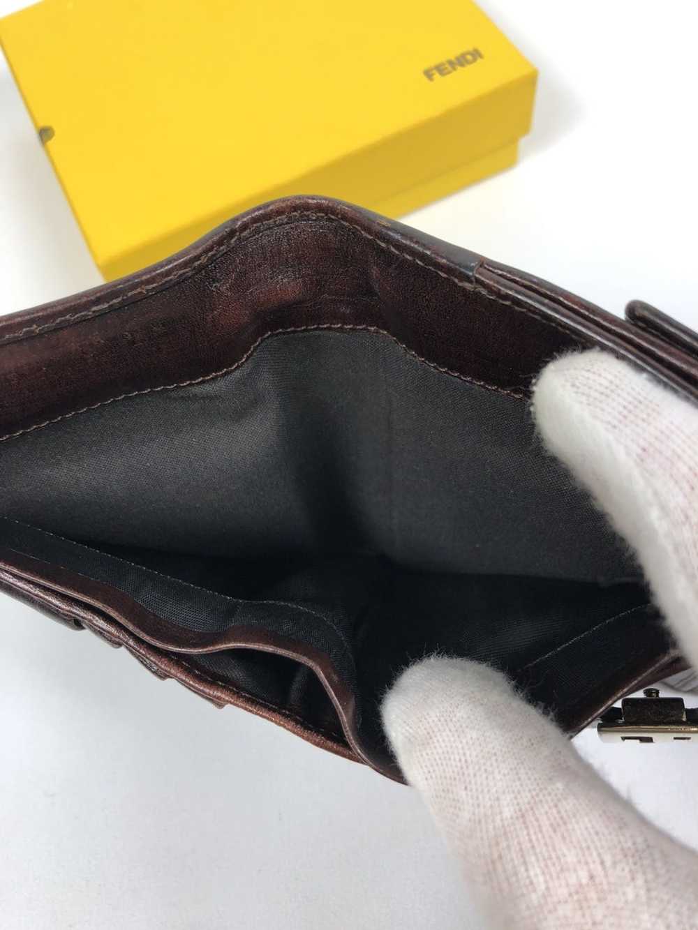 Fendi Fendi zucca monogram leather bifold wallet - image 6