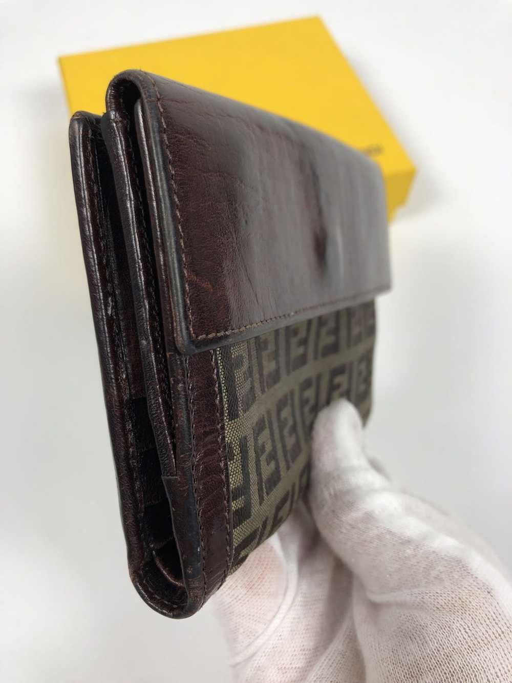 Fendi Fendi zucca monogram leather bifold wallet - image 9