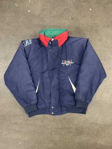 VINTAGE NAUTICA NAVY RED WHITE SPRAY JACKET (L) – Cream Goods