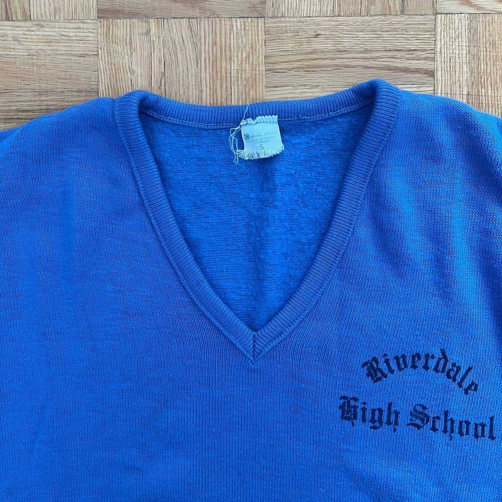 Vintage Vintage 70s Riverdale High school rayon n… - image 3