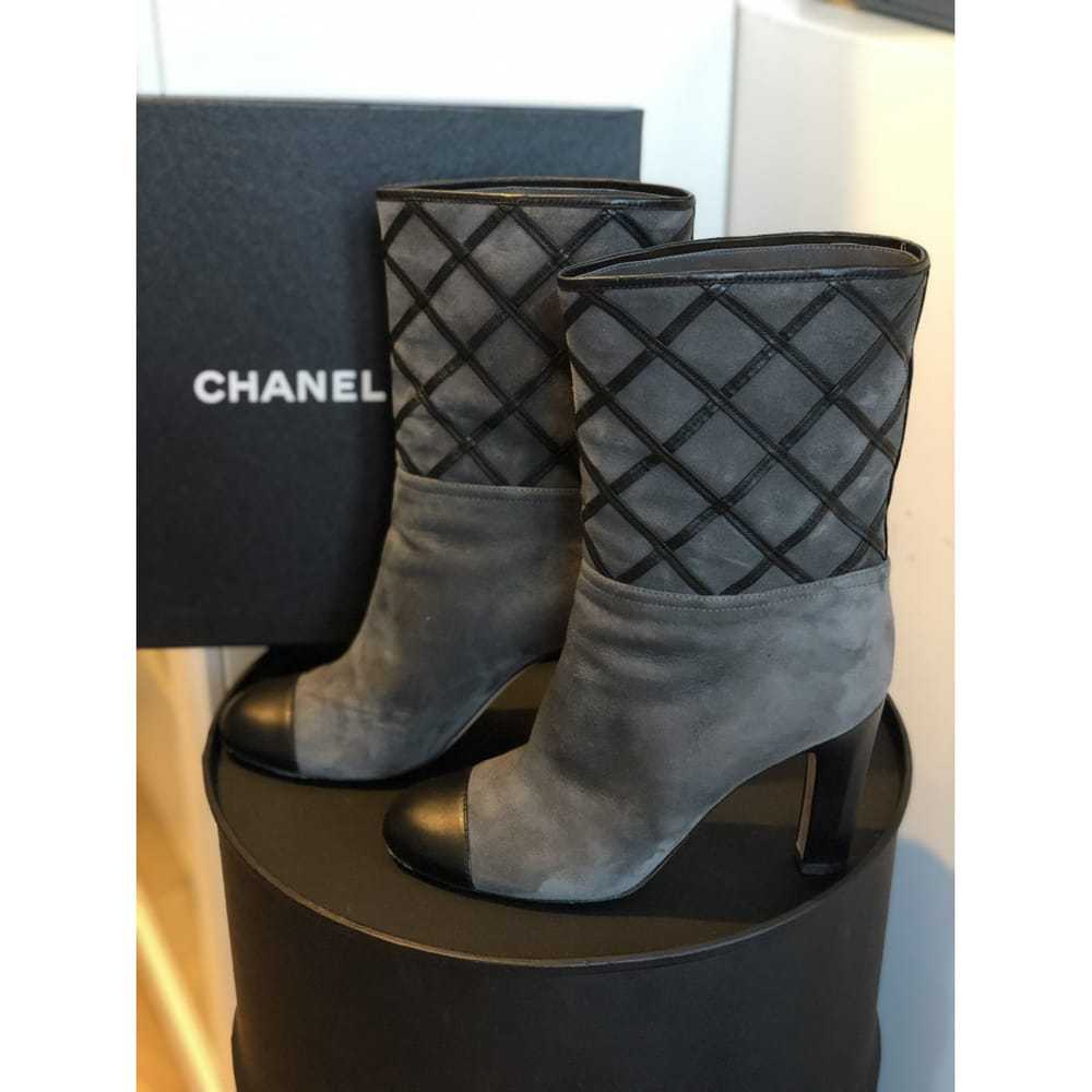 Chanel Velvet ankle boots - image 3
