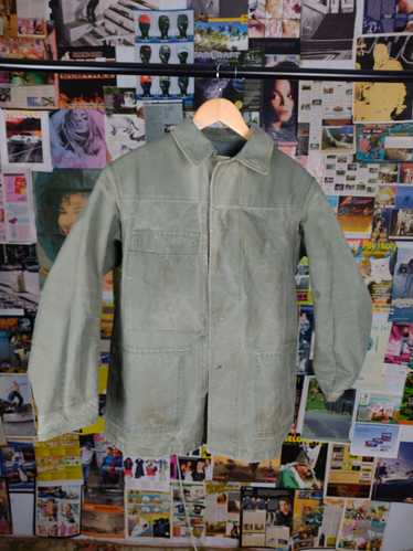 Vintage Melton Chamois Cloth Deerskin Button Chore Coat Jacket Men