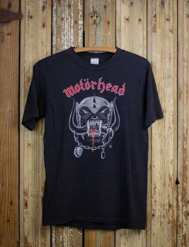MOTORHEAD Logo T-Shirt (Rock Retro Vintage) Unisex Ladies Mens (Black)