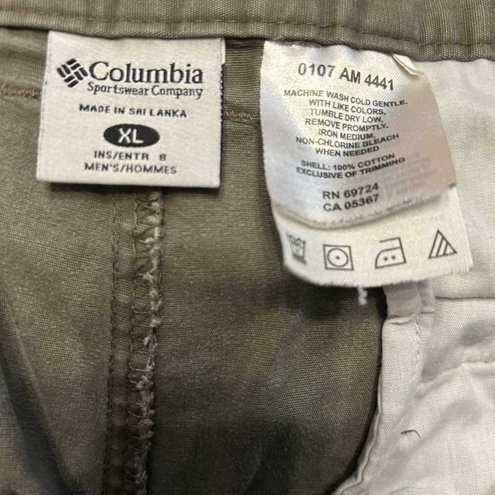 Columbia Columbia olive green cargo shorts, XL - image 2