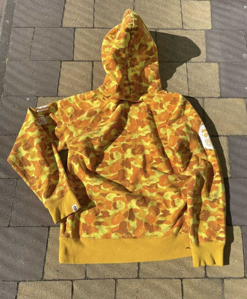 Bape Bape x PUBG Yellow Orange Camo Hoodie - image 2