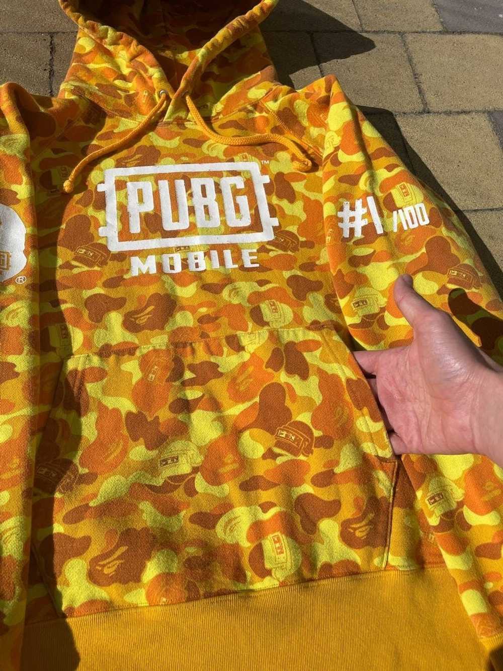 Bape Bape x PUBG Yellow Orange Camo Hoodie - image 3