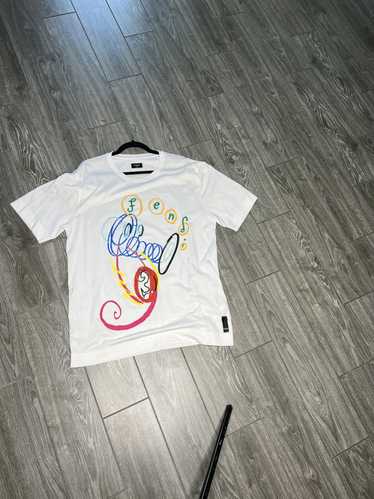 Fendi X Noel fielding logo lettering T-shirt