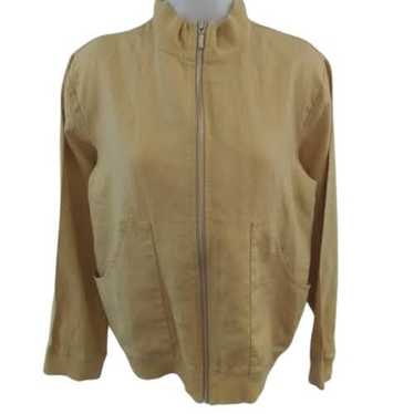 Chicos Chicos Design Mustard Linen Zip up Jacket