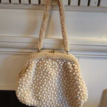 Other 1950s Hong Kong white beaded purse