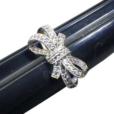 Pretty Sterling Bow Ring, Ladies Jewelry, Sterling