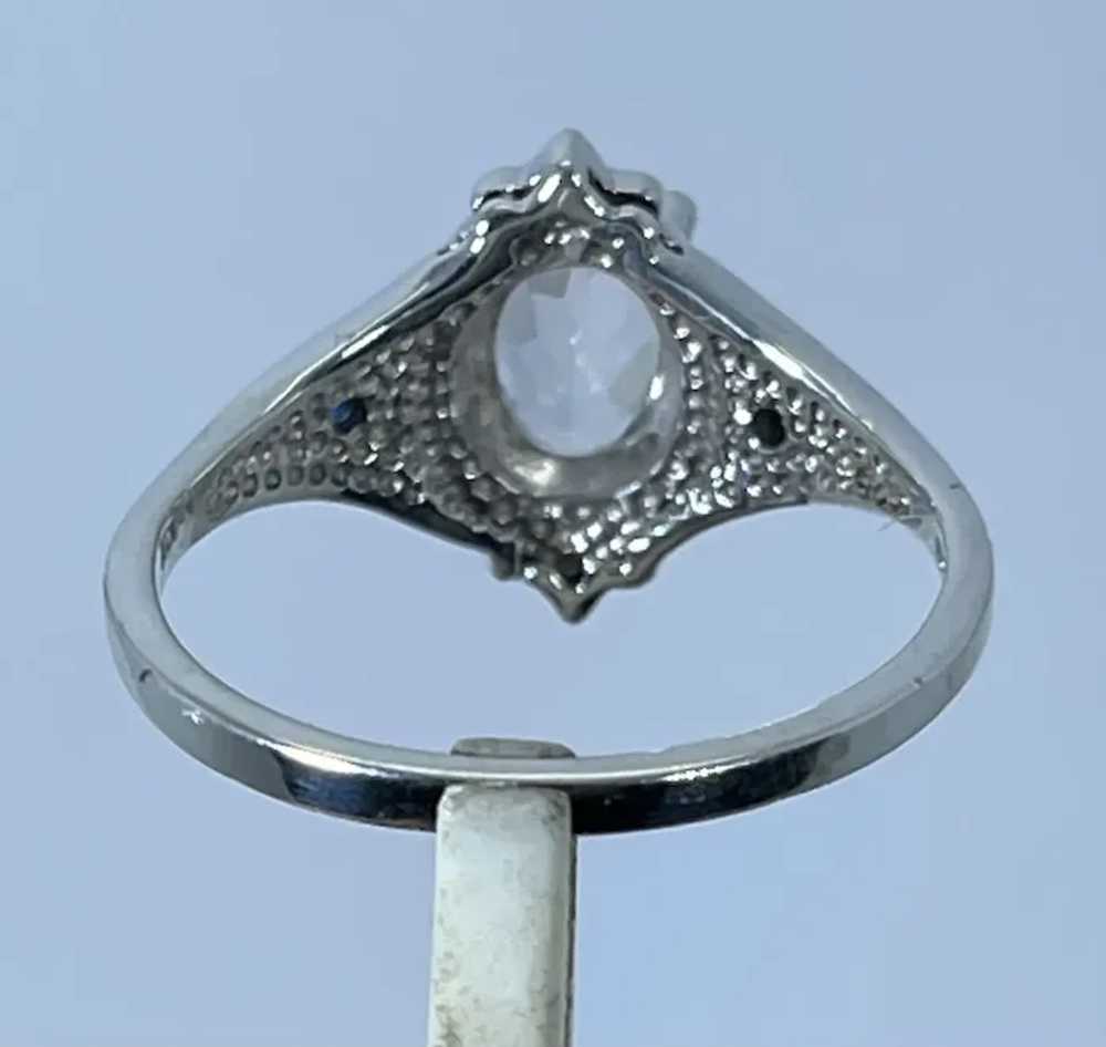 14k Morganite & Sapphire Ring, free resize. - image 6