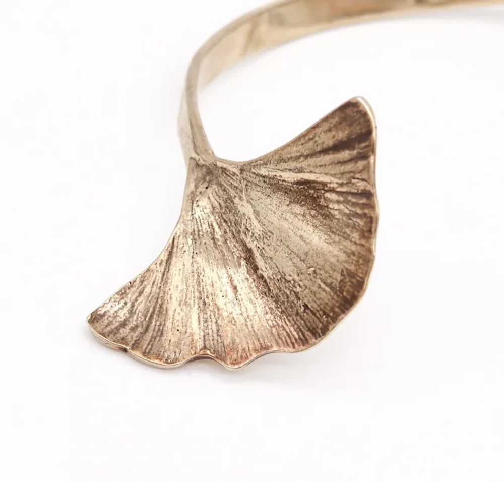 Paul Oudet 1970 Prototype Gingko Cuff Necklace In… - image 4