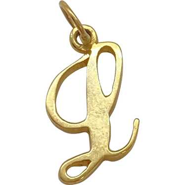 Letter / Initial "L" Vintage Charm 14K Gold, Scrip