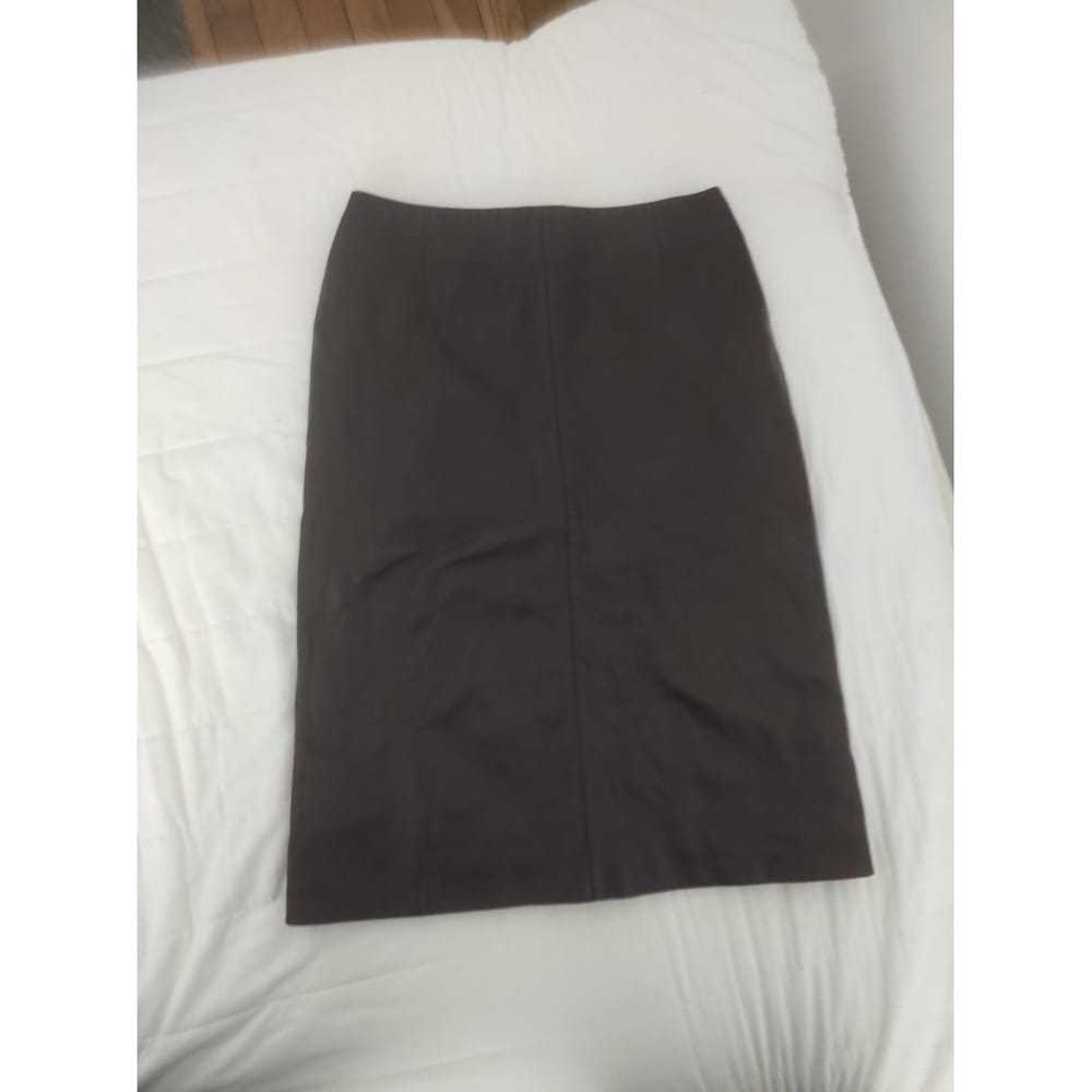 Celine Leather mid-length skirt - image 7