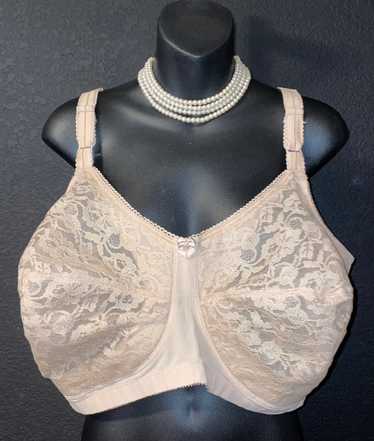 Vintage SEARS Full Figure Bra 36B White Natural Cup Polyester and