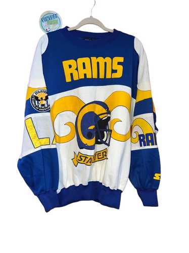 Men's Starter White Los Angeles Rams Vamos Halftime Long Sleeve T-Shirt Size: Small