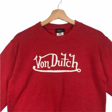 Von Dutch Vintage 90s VON DUTCH Sreetwear Red swea