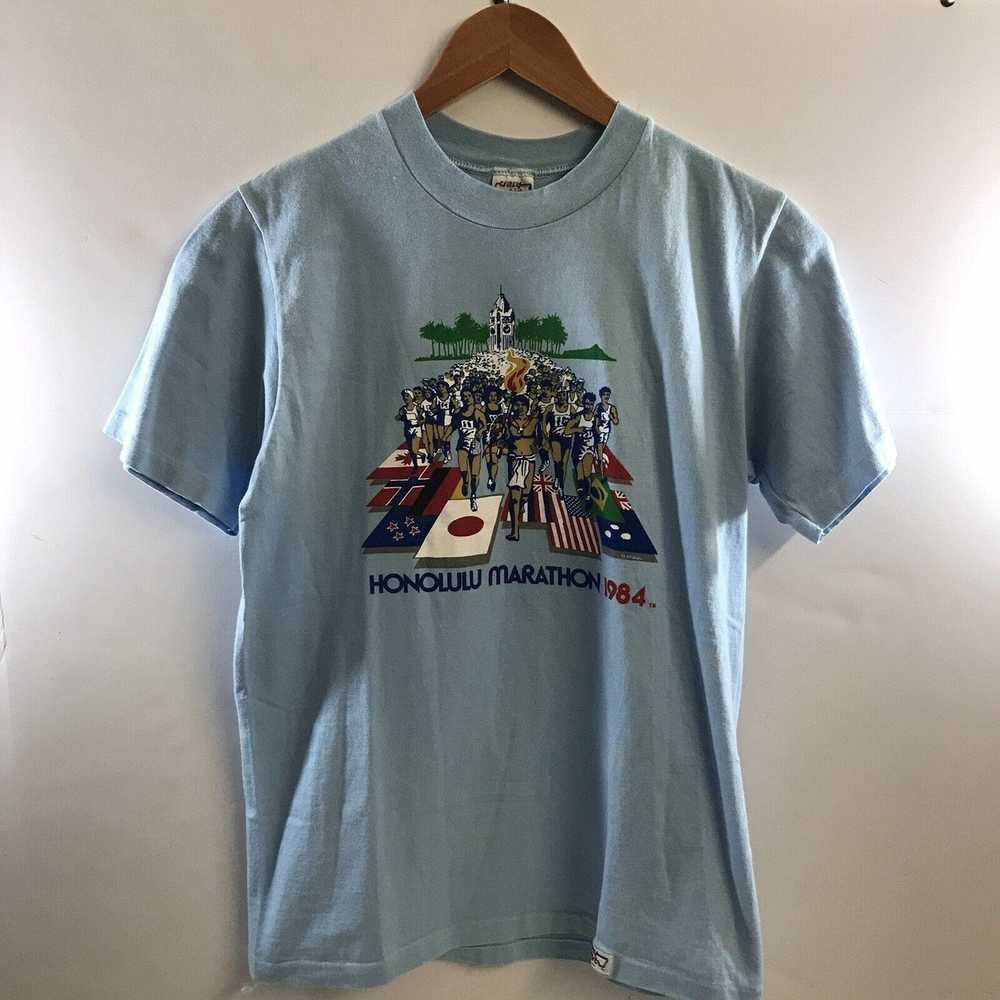 Vintage 1984 Crazy Shirt Honolulu Marathon T-shir… - image 1