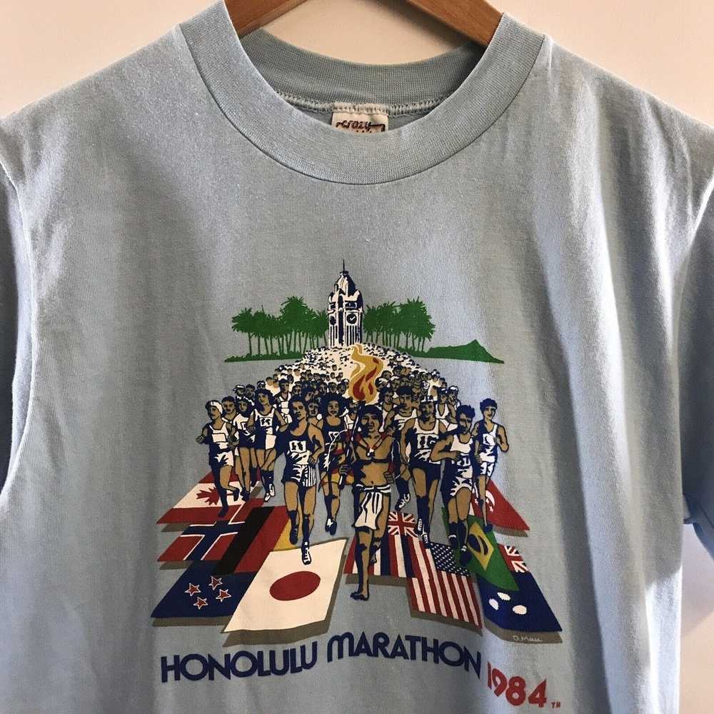 Vintage 1984 Crazy Shirt Honolulu Marathon T-shir… - image 3