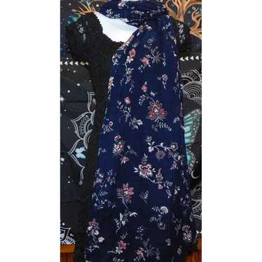 Other Navy Blue Floral Scarf
