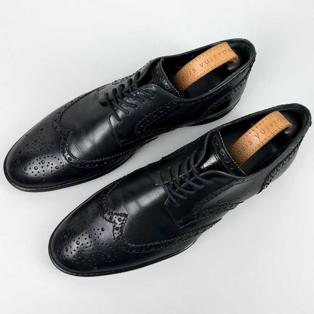 Louis Vuitton Brown Calf Leather Lace Up Derby Oxford Shoes with Brogue  Details sz 9 ref.290424 - Joli Closet