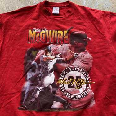 VTG 90s Mark McGuire St. Louis Cardinals T-shirt Joy Athletic Red  Men's Size L