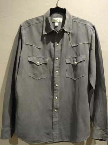 Other Ryan Michael Silk/Linen Western Style Shirt