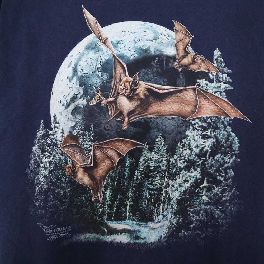 Hanes Y2K Nature Bats and Moon Shirt - image 2