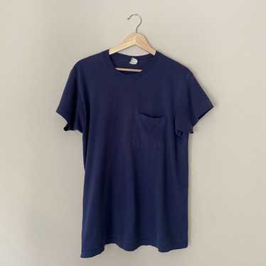 Streetwear × Tee Shirt × Vintage Vintage Navy Blu… - image 1