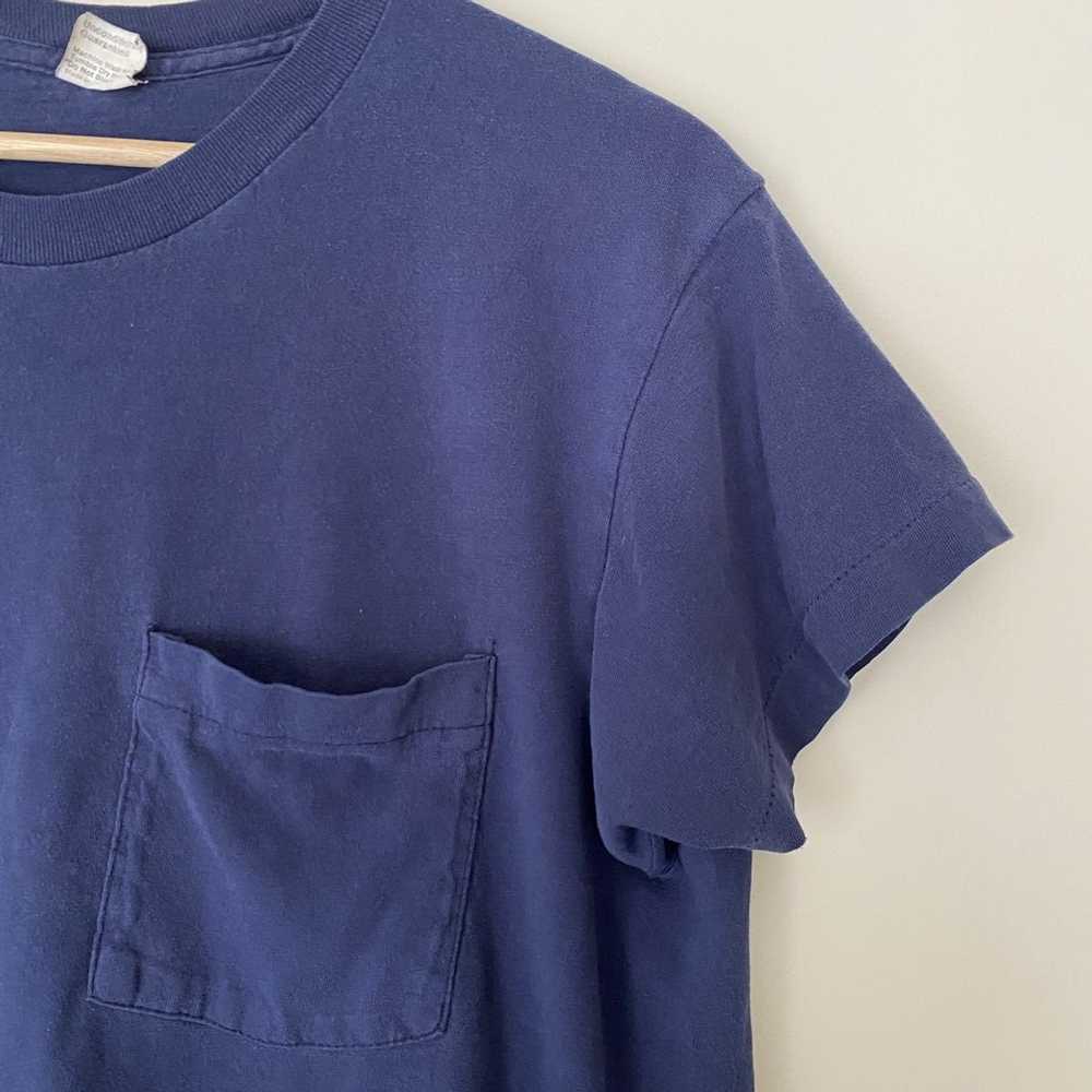 Streetwear × Tee Shirt × Vintage Vintage Navy Blu… - image 2