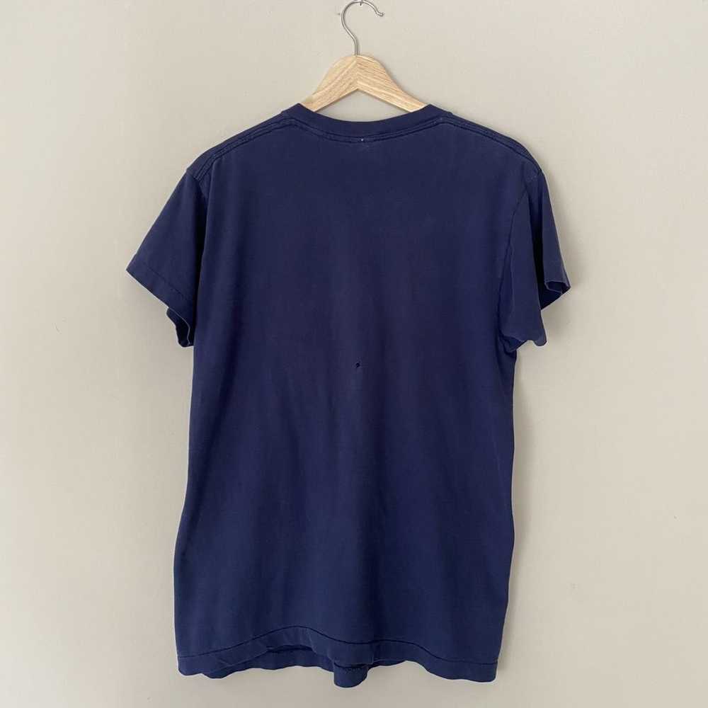 Streetwear × Tee Shirt × Vintage Vintage Navy Blu… - image 6