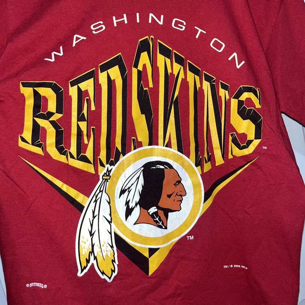 Washington Redskins Shirt Vintage Rare Nutmeg NFL Old Logo