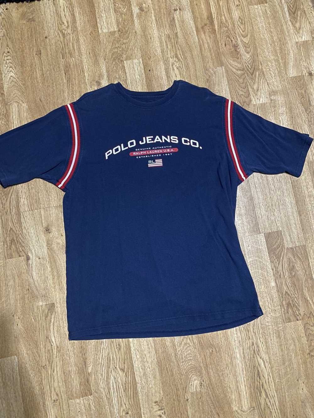 Vintage Vintage polo jeans logo t-shirt - image 1