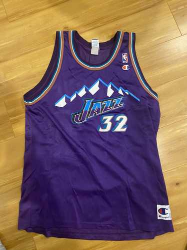 MAILMAN📬 . . . Just Added To The Website! Vintage Champion Authentic Utah  Jazz Karl Malone Jersey Size 48/XL- In Immaculate Condition…