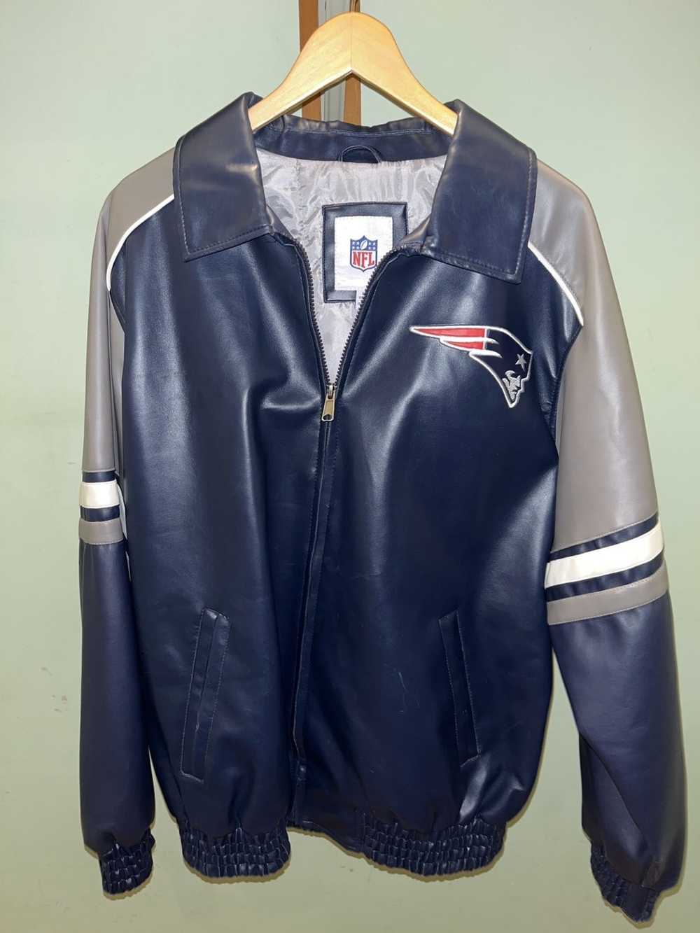 Leather Jacket × NFL × Vintage Vintage NFL Patrio… - image 1