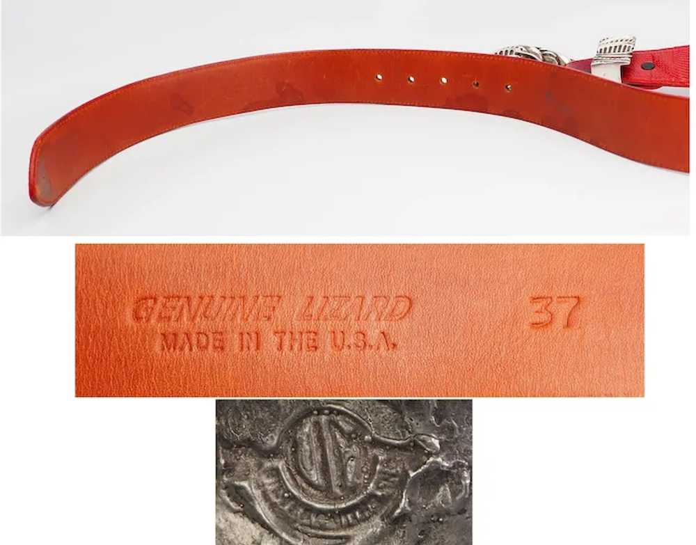 Vintage designer heavy sterling silver belt buckl… - image 5