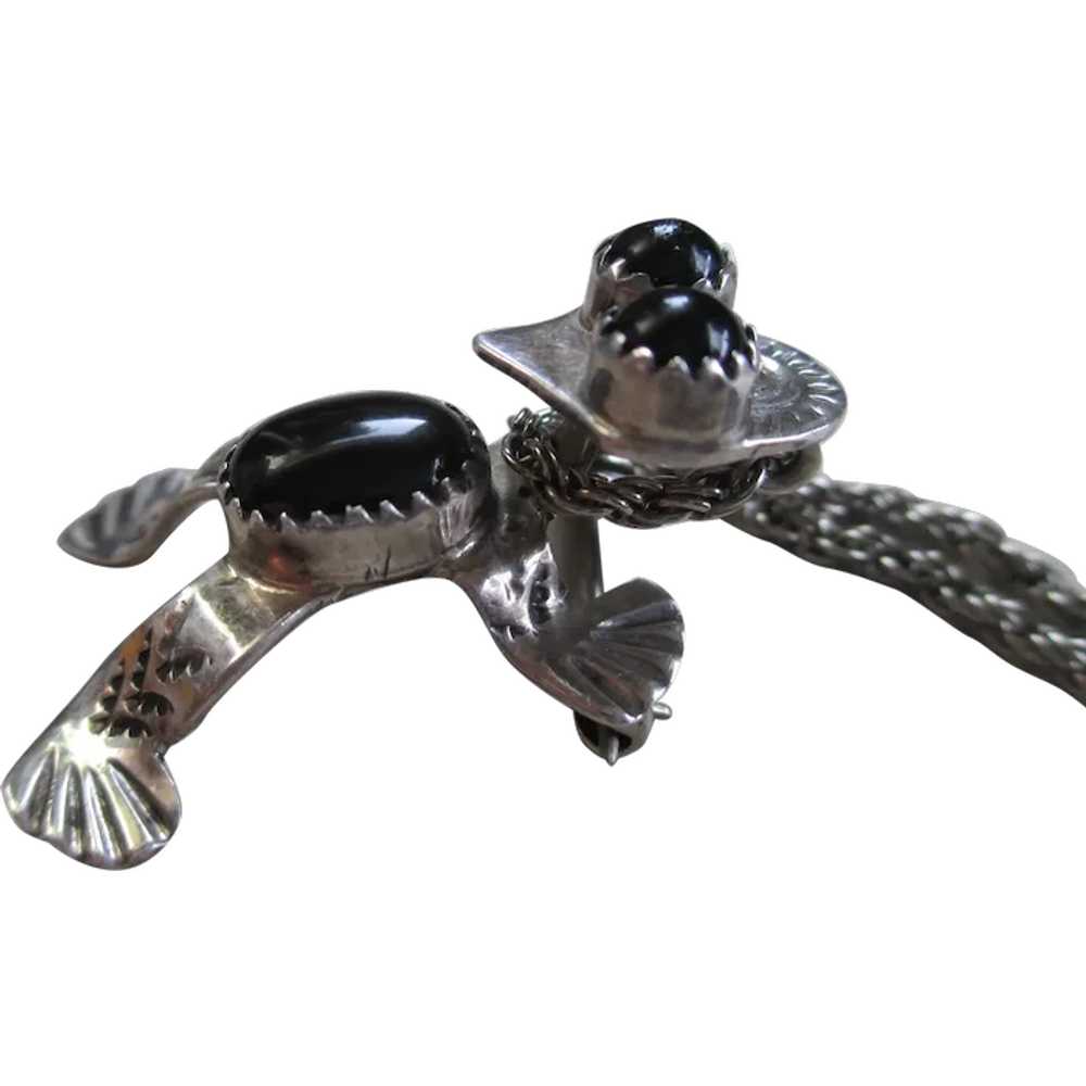 Tully Sam Navajo 925 Silver Frog Pin/Pendent - image 1