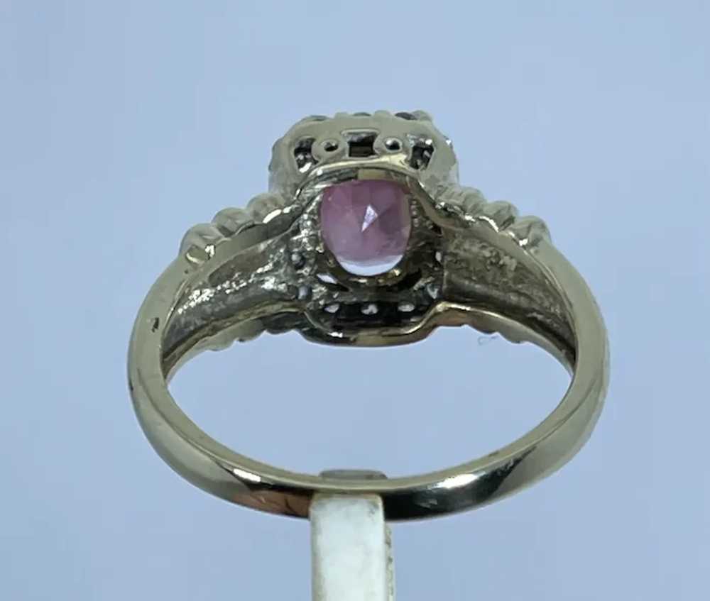 14k Pink Tourmaline & Diamonds Ring, free resize - image 5