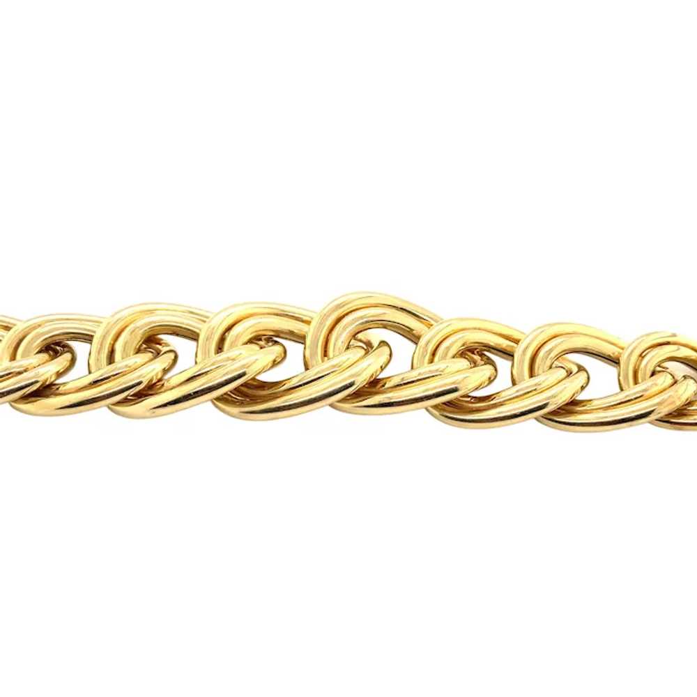 14k Yellow Gold Double Curb Link Necklace - image 3