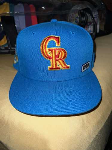 New Era Kansas City Royals Great Outdoors 1973 All Star Game Patch Hat Club  Exclusive 59Fifty Fitted Hat Indigo/Olive Men's - SS22 - GB