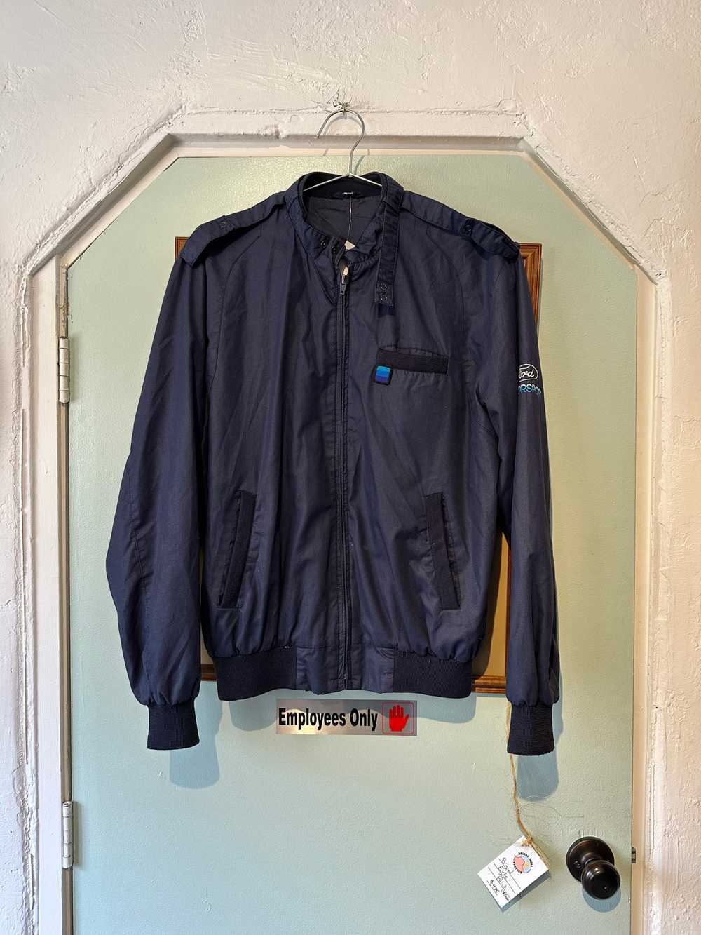 80's Ford Motorsport Motorcycle Jacket (Navy) - image 1