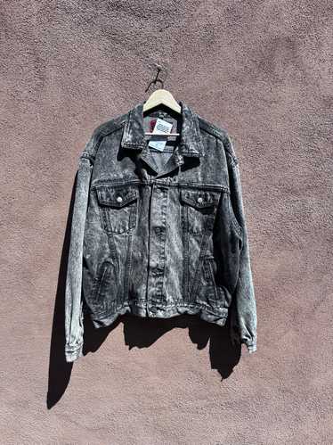 Black Acid Wash PePe Denim Jacket - Large - image 1