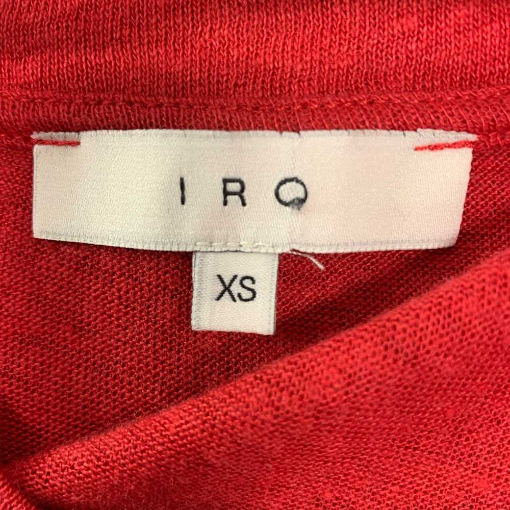Iro Burgundy Distressed Linen CrewNeck Tshirt - image 4